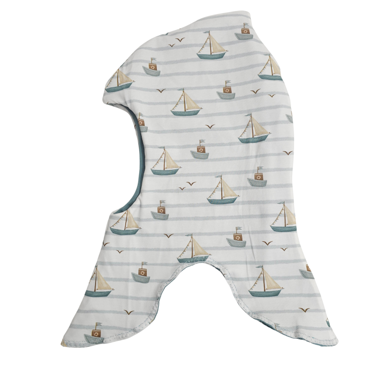 Schlupfmütze Küstenkind Boote (innen mint)